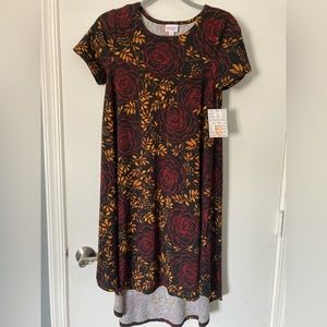 NWT LuLaRoe XS Carly dress- rose print